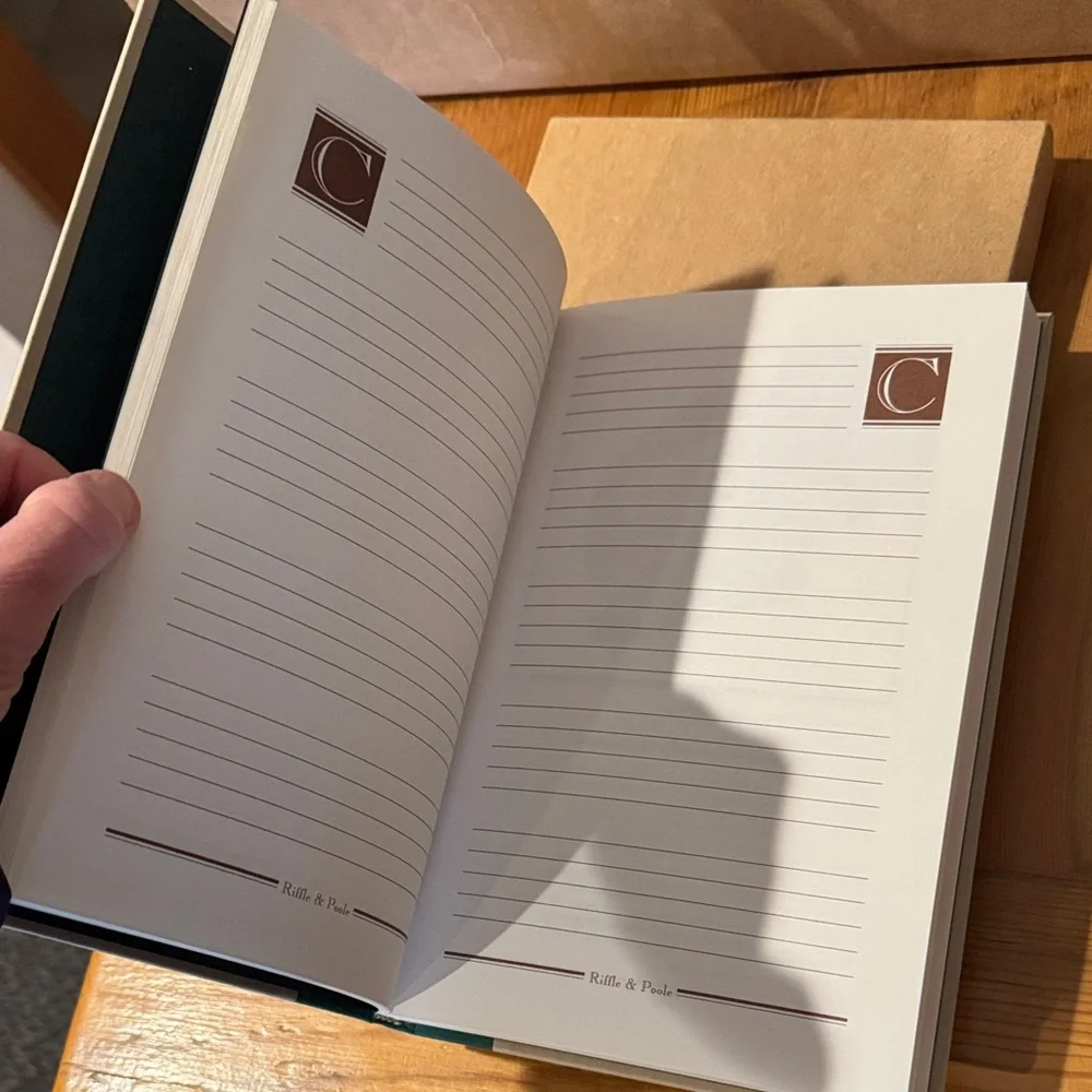 Flyfisher's Address Book with Green Spine - Picture 3 of 3
